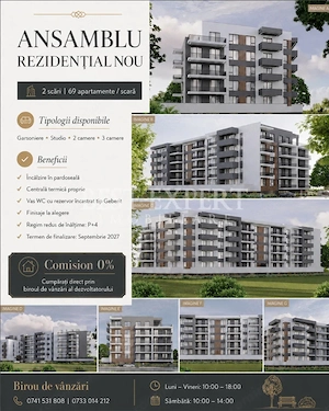 Garsoniera Moderna| Direct Dezvoltator | Comision 0%| Theodor Pallady