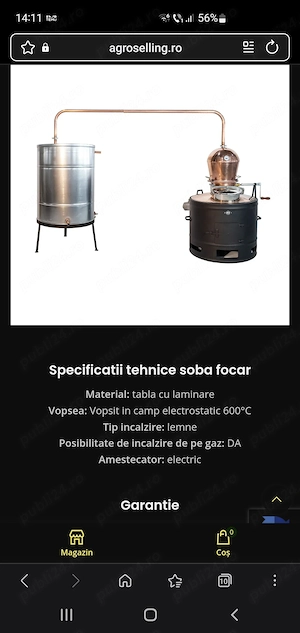 Vînd cazan de tuica DES   200litri 