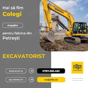 Angajam Operator Excavator  Buldoexcavator
