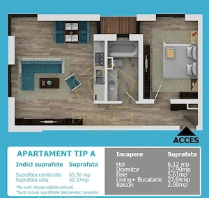 COM 0% Apartament nou cu 2 camere | Torontalului - imagine 8