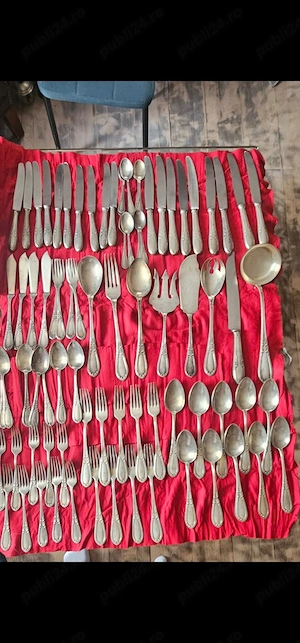 Deosebit Set Tacâmuri Argint Masiv 800   Peste 80 Piese (3.500g net)