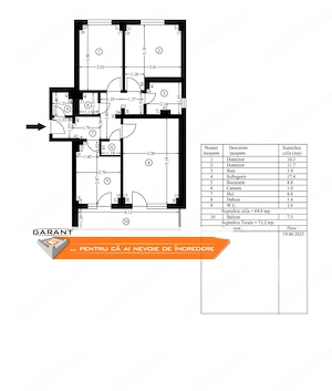 Apartament 3 camere Gavana 3, decomandat, spatios, liber.  - imagine 2