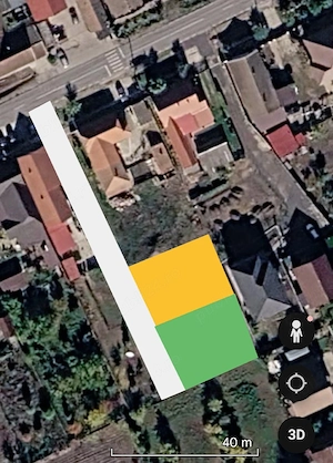 Doua parcele a 400mp intravilan, centru Utvin, front 19m