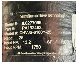 Reductor Sumitomo CHVJS 6160 Y