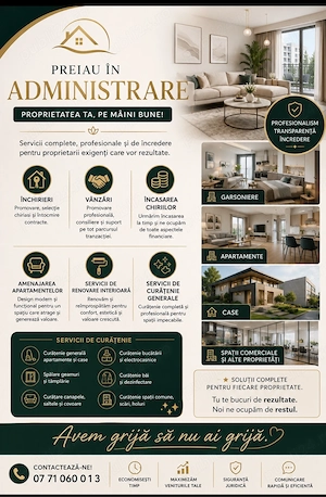 Servicii de administrare, închirieri, vânzări, renovări imobile 