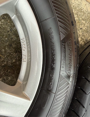 Jante aliaj 5x112mm, anvelope 195/65 R15, VW, Audi,Seat, Skoda - imagine 3