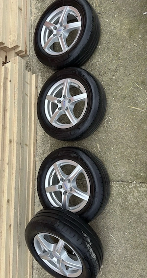 Jante aliaj 5x112mm, anvelope 195/65 R15, VW, Audi,Seat, Skoda - imagine 5