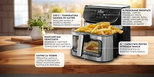 Friteuza Aer Cald (Airfryer) + Hartie de copt pentru AirFryer rotund 24 cm, 50 buc - imagine 3