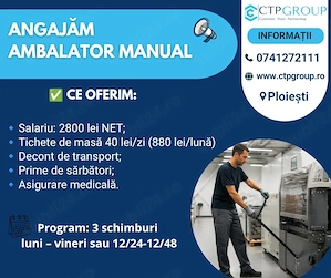  Ambalator Manual in fabrica de productie - Ploiesti