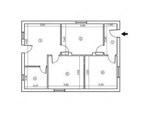 Case pe parter cu 3 camere-Teren 550 mp-Asfalt-Mutare imediata - imagine 5