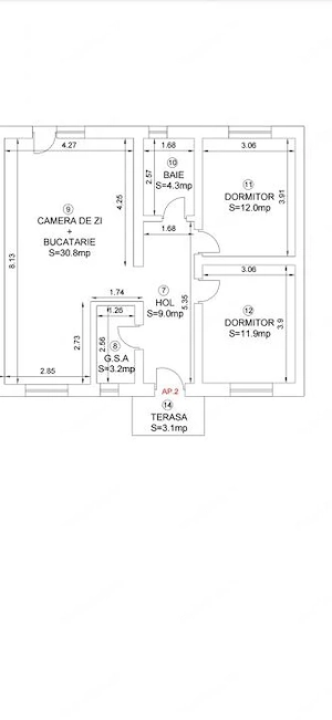 Duplex nou in Dumbravita | 3 camere | 2 bai | teren generos - imagine 2