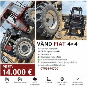 Fiat 4 4 cu încărcător frontal 