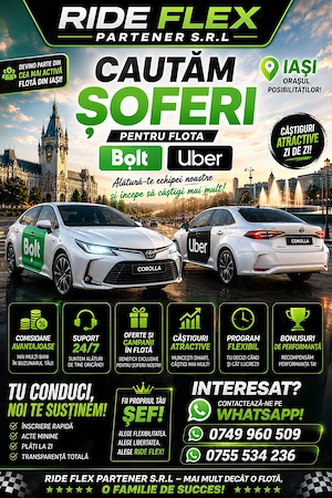 flota autorizata Bolt Uber isi mareste echipa 