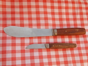 Set cutite vintage Raadvad Danemarca cu maner lemn de exotic