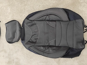 Set complet huse auto, piele + textil, ca noi