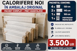 Vând pachet complet de calorifere noi 