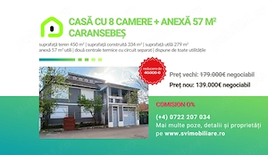 Casa cu 8 camere și anexă locuibilă de 57 mp
