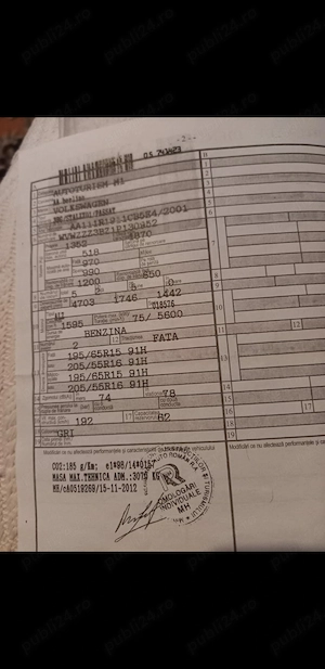 Ww Pasat motor 1.6 benzina înmatriculată în România 