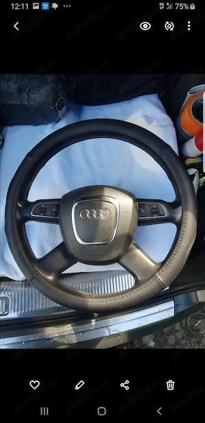 Volan Audi A6 C6 facelift 2011 impecabil cu airbag - imagine 3