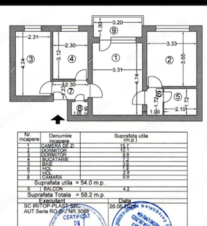 Vand apartament 3 camere bloc H3 scar 1 