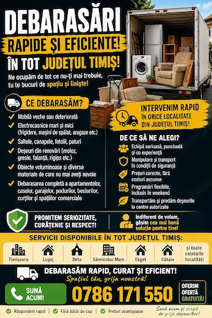 Debarasari rapide in tot judetul Timis