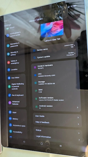 Tableta LENOVO Idea Tab, 11", 8GB RAM, 128GB, Wi-Fi, Luna Grey + Lenovo Tab Pen