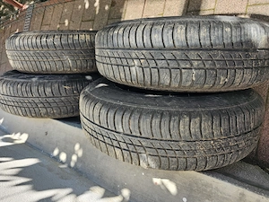 250 lei-Set 4 jante 5×100 golf4 bora ibitza etc cu anvelope Michelin vara