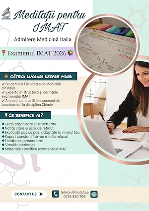 Meditatii admitere medicina italia IMAT