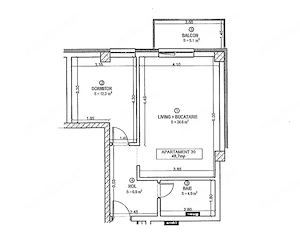 Apartament 2 camere, decomandat, etaj 3, parcare subterană inclusă  - imagine 4
