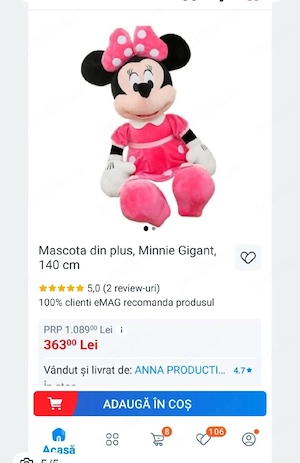 Pluș gigant minnie mouse