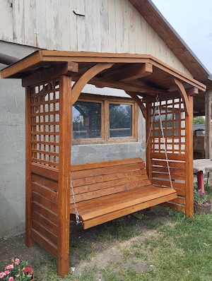 balansoar leagan nou din lemn masiv pentru gradina 