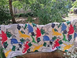 Superbă plapumă bumbac copii primăvară  vară,  Dino Sheet( 225 125)