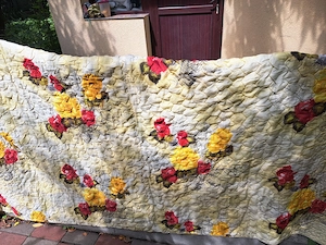 Cuvertură pat Chabby Chic cu model floral 