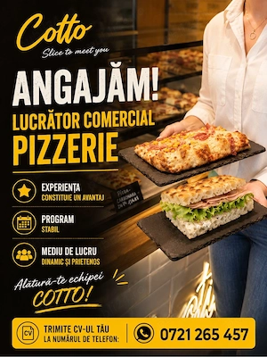 Angajam lucrator comercial-Pizzerie