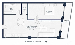 Apartament cu 2 camere, open space, zona Circumvalatiunii - imagine 9