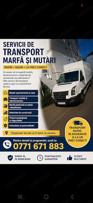 Transport marfa si mutări!