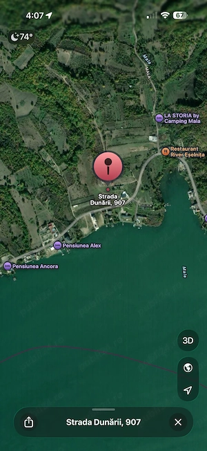 Pamant de vanzare extravilan cu vedere la Dunare , intr-o zona turistica , marimea 4024mp, Eselnita.