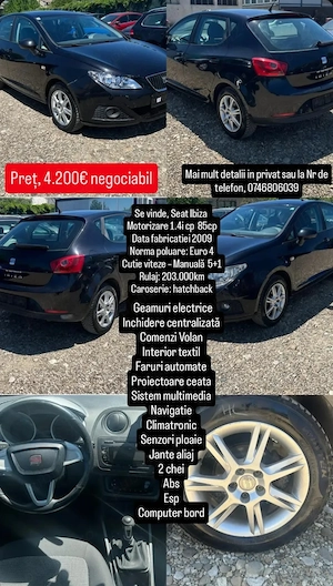 Se vinde Seat Ibiza 4000 euro  negociabil 