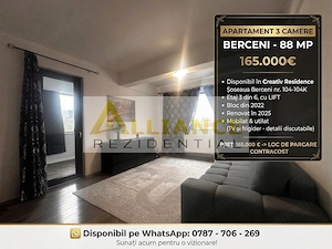3 CAMERE APARTAMENT - Creativ Rezidence - 88mp- 165.000â¬