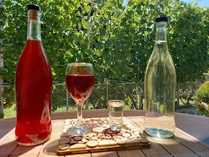 Vând țuică de casă și vin de casă alb și roze