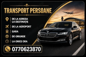 Transport persoane de la adresă la destinație la orice oră!