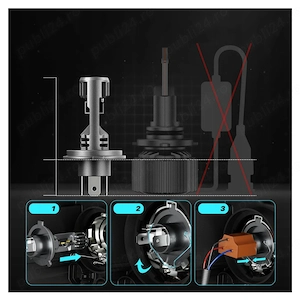 Set 2 becuri LED Auto H4  6500K - imagine 5