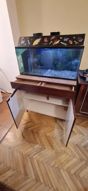 Vand Acvariu aprox 130 L + mobilier dedicat - imagine 4