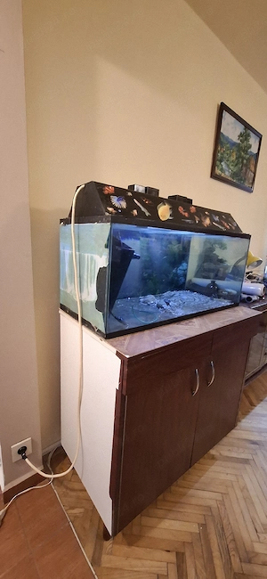 Vand Acvariu aprox 130 L + mobilier dedicat - imagine 5