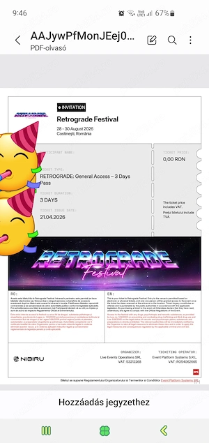 Bilet Retrograde Nibiru