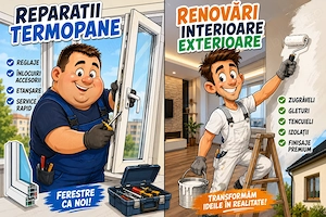 Reparatii termopane  renovari interioare exterioare 