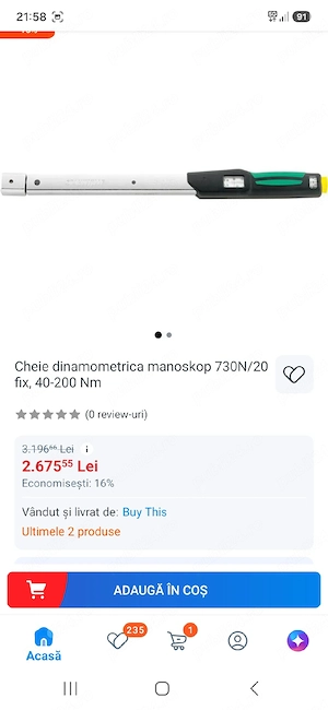 Cheie dinamometrica profesionala Stahlwille Manoskop 730/20 Quick