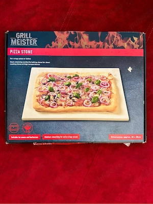 Placă ceramică pentru pizza Grill Meister   Cordierită   Nouă   30   38 cm