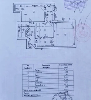 Apartament, 2 camere decomandat, 56,77 mp, zonă ultracentrală - imagine 12