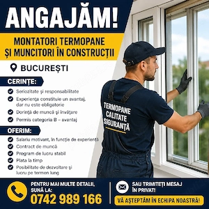 angajare montator termopane Bucuresti
